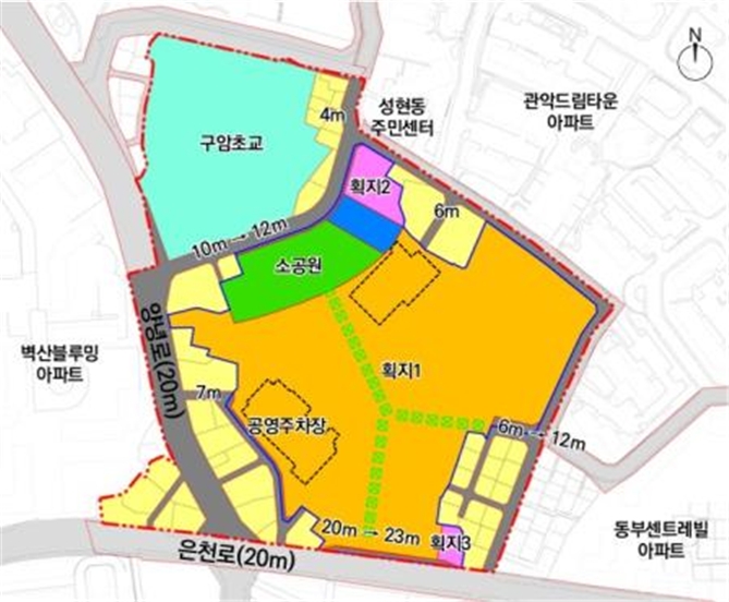 봉천4-1-3구역 토지이용계획. / 사진제공=서울시