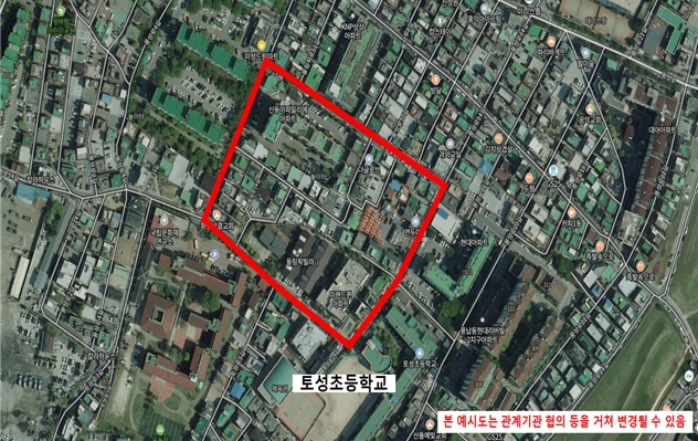 서울시 송파구 풍납동 토성초등학교 북측 사업 위치도 / 사진제공=국토교통부