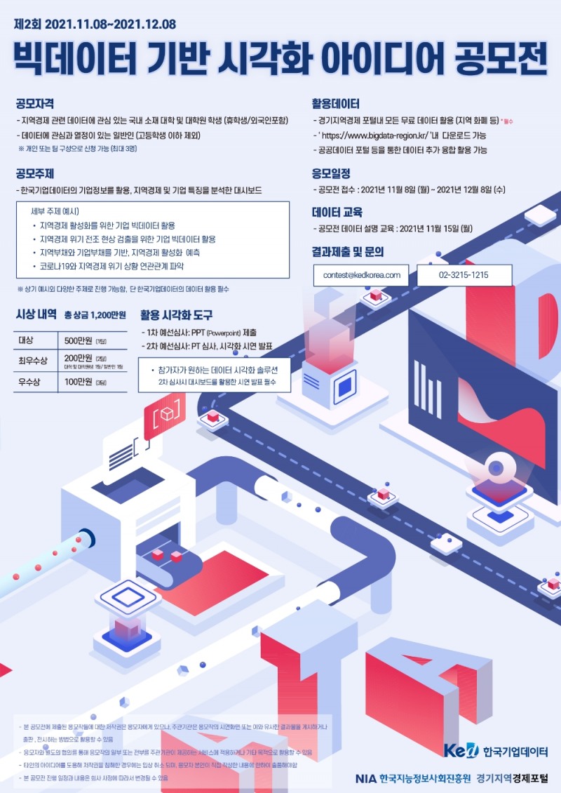 한국기업데이터가 다음달 8일까지 지역경제 관련 정보를 활용한 '2021 한국기업데이터(KED) 빅데이터 시각화 아이디어 공모전'을 개최한다고 19일 밝혔다. /사진제공=한국기업데이터 
