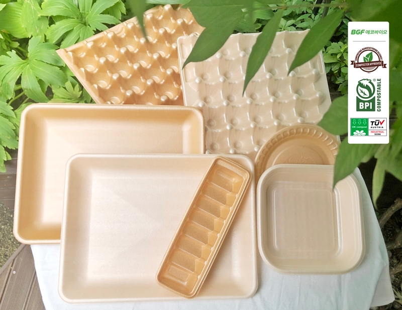 BGR에코바이오가 생산한 바이오플라스틱 용기/사진제공=BGF그룹