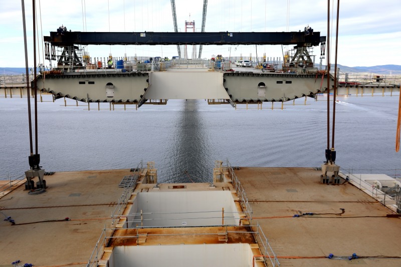 DL이앤씨와 SK에코플랜트가 시공한 차나칼레대교 마지막 상판 모습. / 사진제공=DL이앤씨