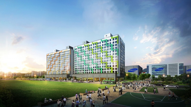 '아산 탕정 월드메르디앙 웰리지' 투시도