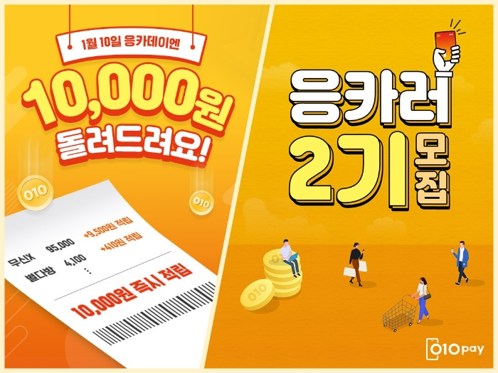 세틀뱅크가 010PAY 체크카드 고객을 위한 캐시백 이벤트 ‘응카데이’를 개최하고 대학생 서포터즈 ‘응카러’ 2기를 모집한다고 밝혔다. /사진제공=세틀뱅크