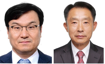 김치형 효성티앤씨 대표이사 내정자(왼쪽)과 이건종 효성첨단소재 대표이사 내정자.