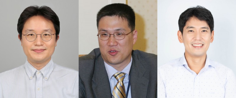 (왼쪽부터) 삼성전자 정승철 전문연구원, 함돈희 펠로우, 김상준 마스터. 사진=삼성전자