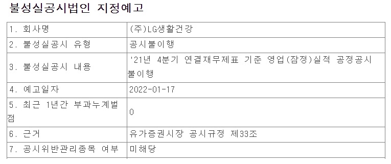자료출처= 한국거래소 공시(2022.01.17)