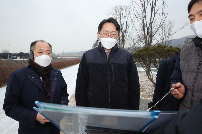 19일 김현준 LH 사장은 안산장상 공공주택지구 현장을 방문했다. / 사진제공=LH