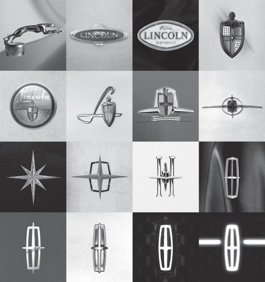 역대 링컨자동차 엠블럼.