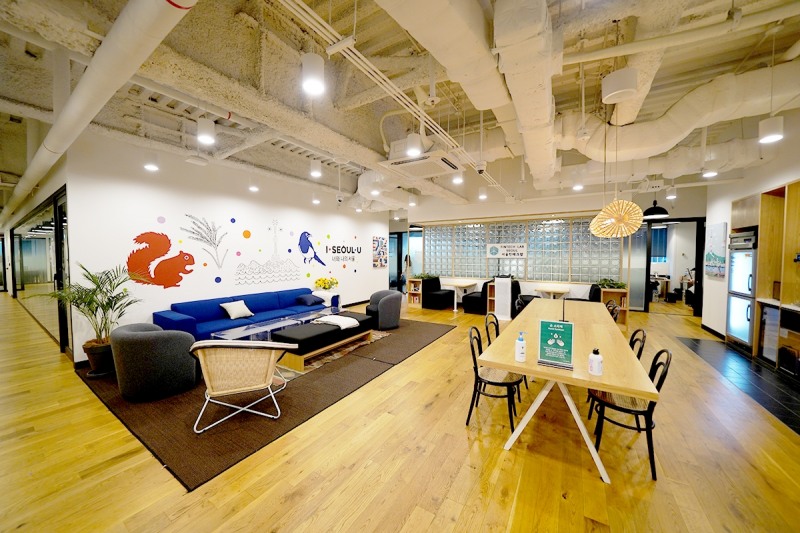 서울 여의도 서울핀테크랩 내 코워킹 스페이스. /사진제공=서울핀테크랩