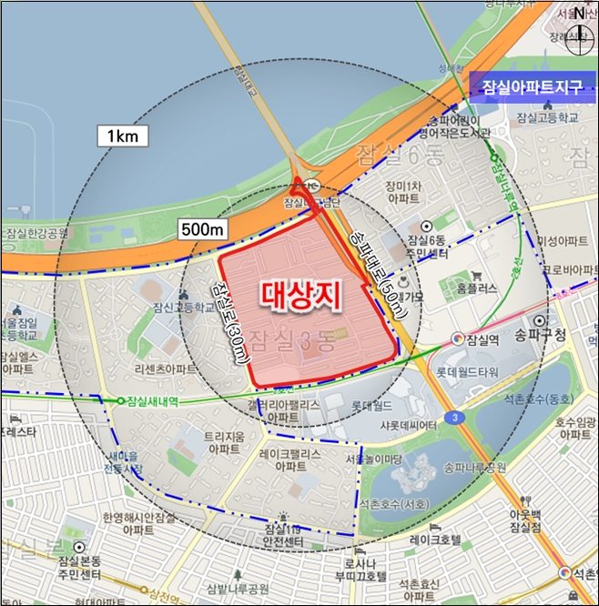 잠실주공5단지 사업지 / 사진제공=서울시