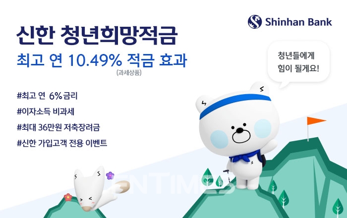신한은행(은행장 진옥동)은 신한 청년희망적금 가입대상 여부를 미리 확인할 수 있는 ‘청년희망적금 미리 보기’ 서비스를 시행한다고 9일 밝혔다./사진=신한은행