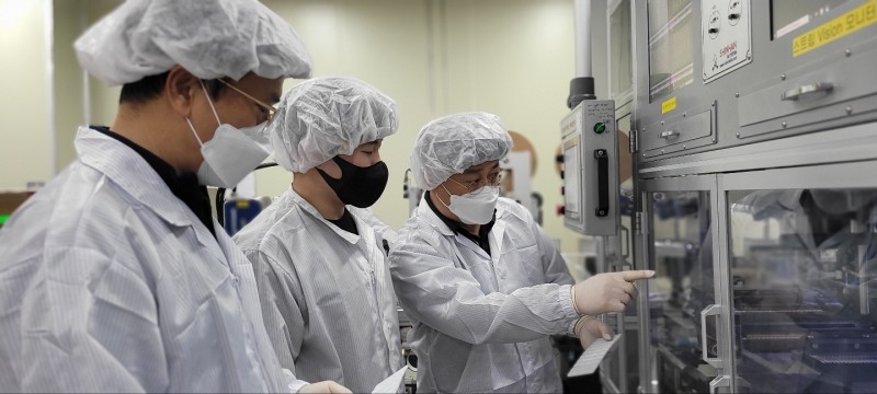 자가진단키트 생산 업체 '젠바디' 조립라인. 사진=삼성전자
