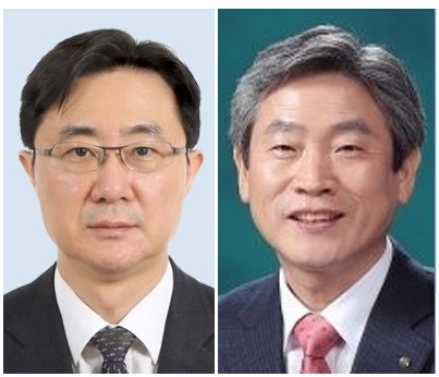 전상욱 우리금융지주 신임 미래성장총괄 사장(왼쪽), 박화재 우리금융지주 신임 사업지원총괄 사장./사진=우리금융지주