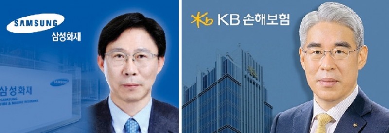 ▲ 홍원학 삼성화재 대표, 김기환 KB손해보험 대표