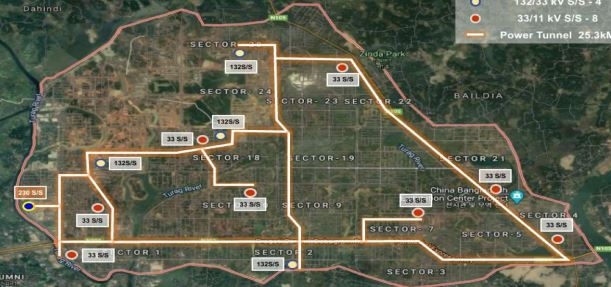 방글라 푸바찰 배전선로 사업 계획도 / 사진=국토교통부