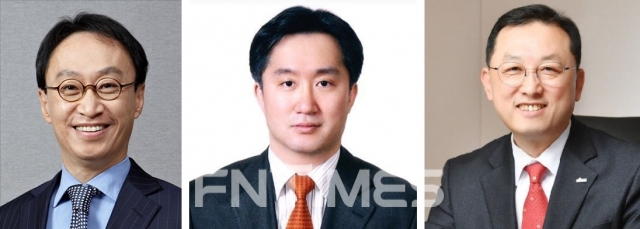 지난 8일 한국성장금융투자운용(사장 성기홍)의 차기 대표이사 사장 후보에 오른 (왼쪽부터) 강신우 스틱인베스트먼트 경영전문위원과 허성무 과학기술인공제회 자산운용본부장,김병철 전 신한금융투자 사장./사진=〈한국금융신문〉