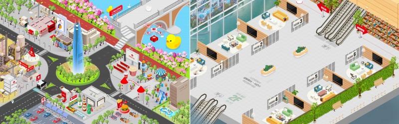 롯데 메타버스 채용 전문관 '엘리크루타운' 모습./ 사진제공 = 롯데지주