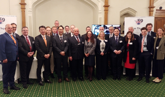 한화디펜스는 22일 영국 런던 국회의사당에서 ‘인더스트리 데이(Industry Day)’ 행사를 주최했다. 사진=한화디펜스.