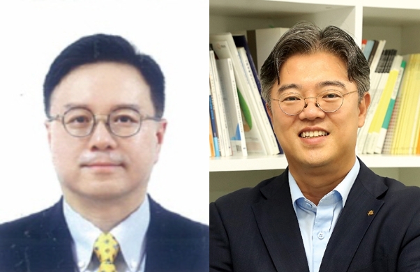 김철기 KB국민은행 AI자산운용센터 상무(왼쪽)와 조영서 KB금융지주 디지털플랫폼총괄(CDPO) 전무(오른쪽).