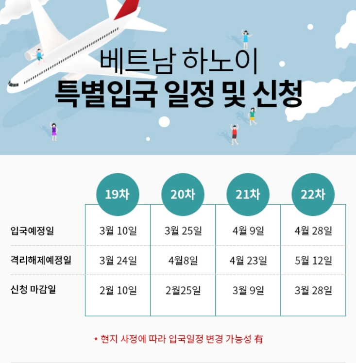 T여행사 홈페이지에 올라온 베트남 특별입국 신청 팝업./ 사진제공 = T여행사 홈페이지 캡쳐