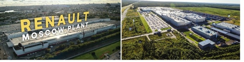 르노 러시아공장(왼쪽)과 현대차 러시아공장.