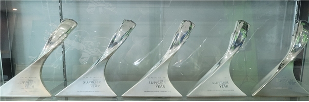 남선알미늄 자동차사업부문 GM ‘올해의 공급사’(SOY) 수상 상패 / 사진제공=남선알미늄