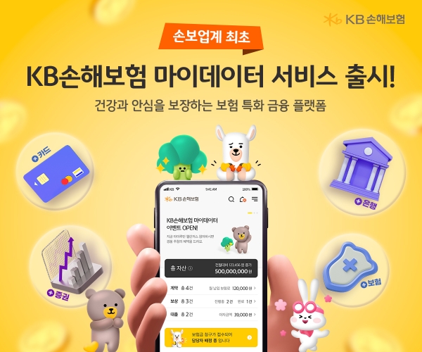 KB손해보험이 손해보험업계 최초로 마이데이터 서비스를 출시했다./사진 제공= KB손해보험