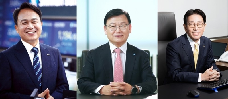 (왼쪽부터)진옥동 신한은행장, 이원덕 우리은행장, 이재근 KB국민은행장./사진=각사
