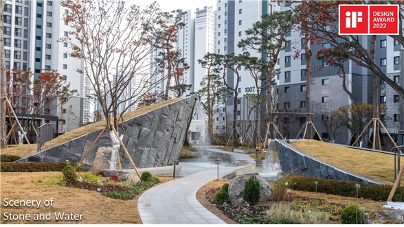 건축 부문을 수상한 ‘스톤 앤 워터’ 전경. / 사진제공=대우건설