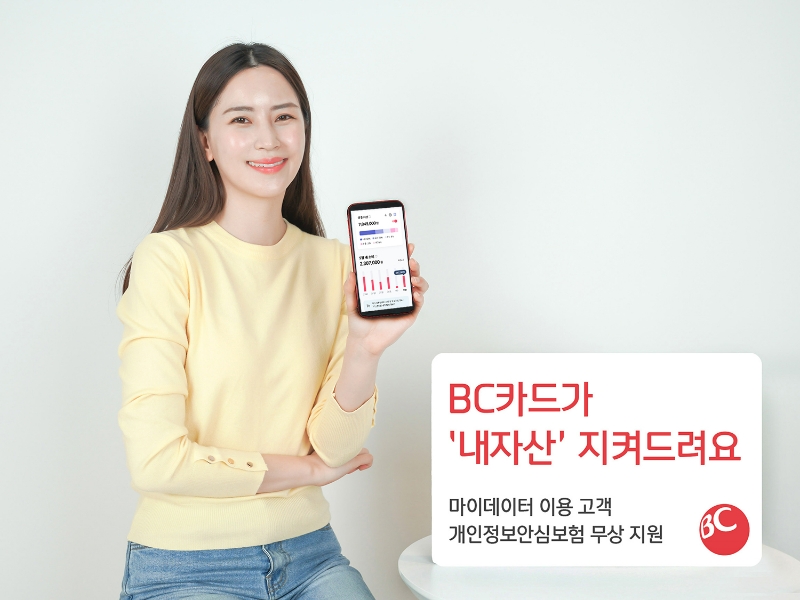 BC카드가 자사 마이데이터 서비스 이용 고객을 대상으로 개인정보안심보험 서비스를 무상으로 지원한다. /사진제공=BC카드