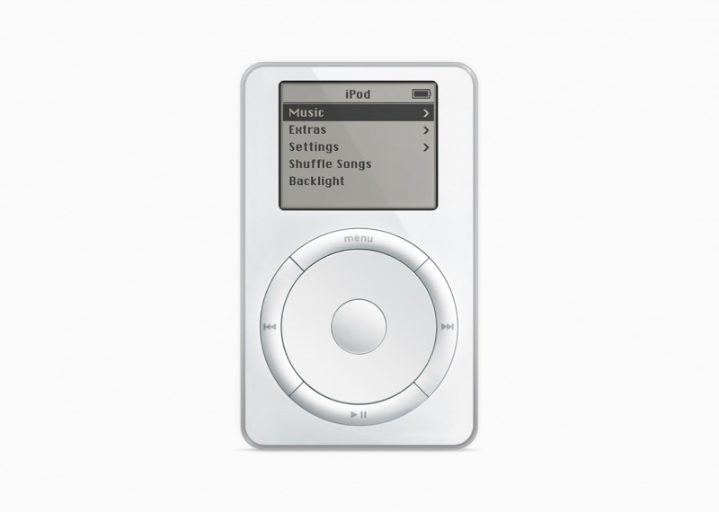 2001년 10월 23일에 출시된 오리지널 iPod 모델. 사진=애플