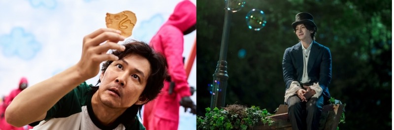 (왼쪽부터) 넷플릭스 오리지널 드라마 오징어게임, 안나라수마나라./사진제공=넷플릭스