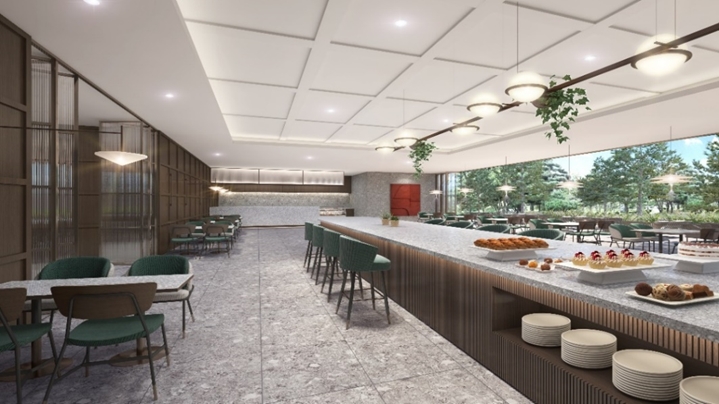 롯데캐슬의 다이닝카페 리뉴얼 전경. / 사진제공=롯데건설