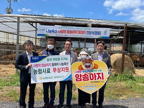강원농협, '나눔축산 사랑의 암송아지 릴레이 전달식' 실시