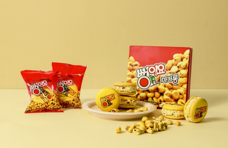 CJ프레시웨이에가 출시한 '뻥이요 마카롱'이 홈플러스에 입점했다./사진제공=CJ프레시웨이