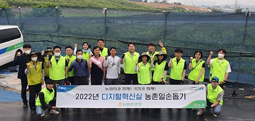 농협중앙회, 각지에서 영농철 일손돕기 구슬땀