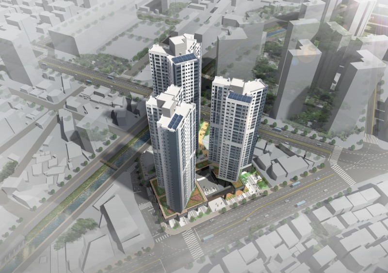 울산대공원 한신더휴 단지조감도