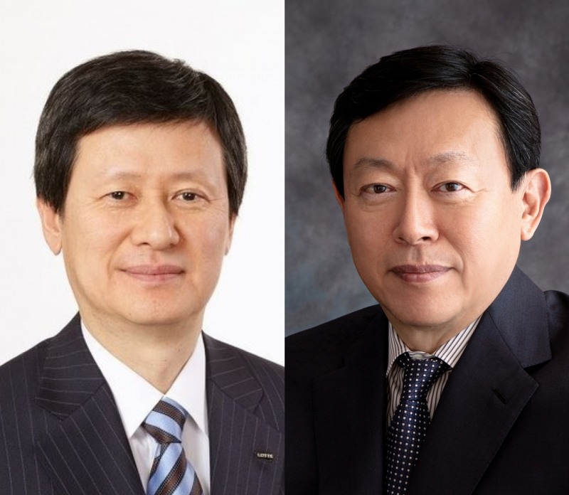 신동주 SDJ코퍼레이션 회장(왼쪽)과 신동빈 롯데그룹 회장./ 사진=한국금융신문 DB