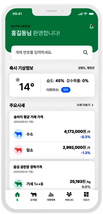 농협 축산경제, 스마트 목장관리 플랫폼 'NH하나로목장' 공식 출시