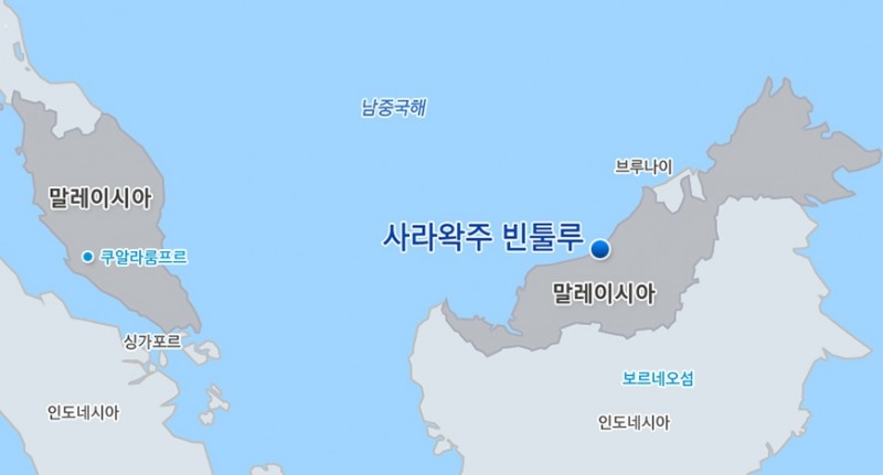 삼성엔지니어링 사라왁 현장 위치도. /사진제공=삼성엔지니어링