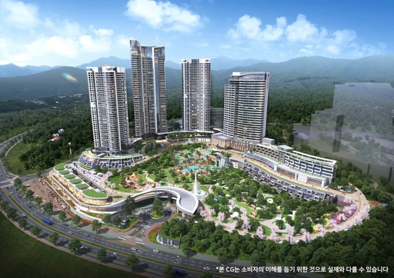 '울산 롯데캐슬 블루마리나' 생활숙박시설 투시도. /사진제공=롯데건설