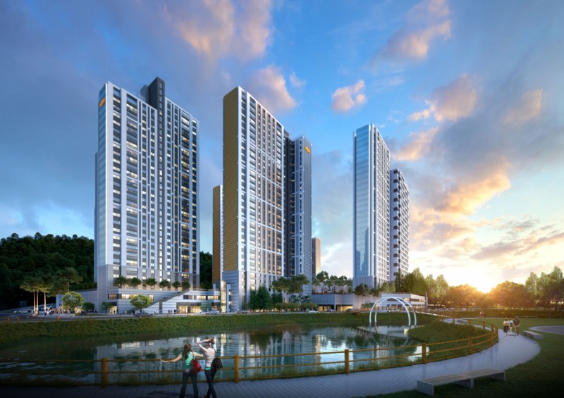 e편한세상 주촌 더프리미어 투시도. 사진제공=DL이앤씨