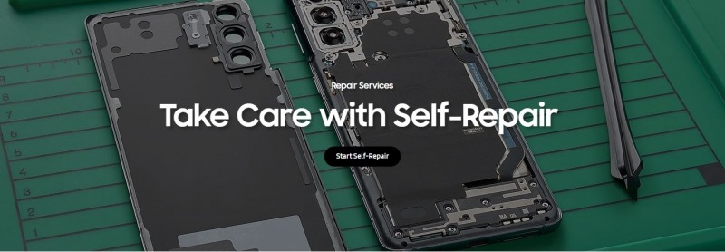 삼성전자가 이달부터 미국에서 셀프 수리 프로그램을 도입했다. 사진=아이픽싯 홈페이지 갈무리