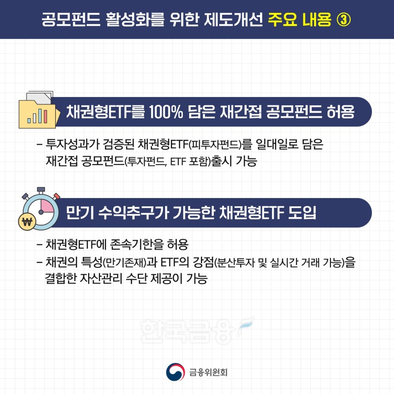 공모 펀드 활성화를 위한 제도 개선 주요 내용./사진=금융위원회(위원장 김주현)