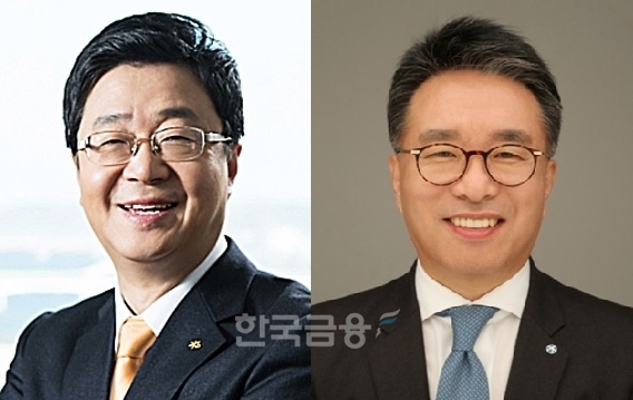 차기 금융투자협회장 선거 후보로 등록하겠다는 뜻을 밝힌 전병조 전 KB증권 대표이사 사장(왼쪽)과 서명석 전 유안타증권 대표이사 사장./사진=KB증권(대표 김성현‧박정림)‧유안타증권(대표 궈밍쩡)