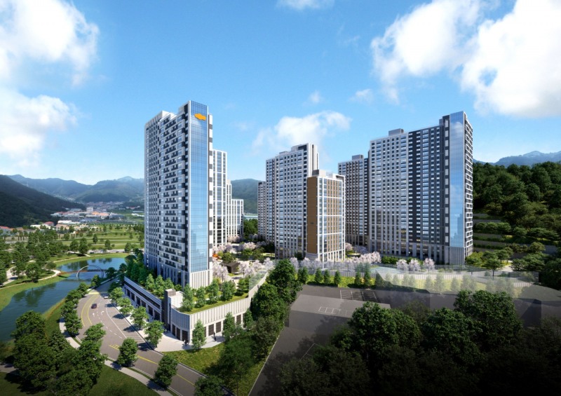 ‘e편한세상 주촌 더프리미어’ 투시도./사진제공=DL이앤씨