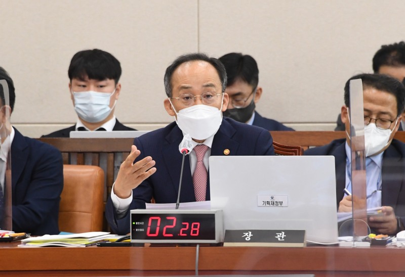 추경호 부총리 겸 기획재정부 장관이 10월 4일 서울 여의도 국회의사당에서 열린 국회 기획재정위원회 국정감사에 출석해 발언하고 있다. / 사진출처= 기획재정부(2022.10.04)