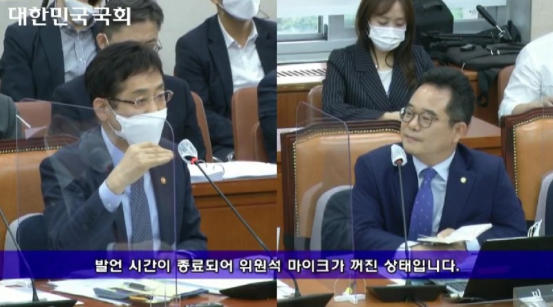 김주현 금융위원장이 6일 국회에서 열린 정무위 국정감사에서 답변을 하고 있다./사진=국회 생중계 갈무리