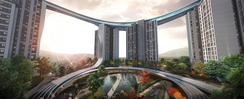 대우건설이 한남2구역에 제안한 '한남써밋' 인피니티 파크 조감도 / 사진제공=대우건설