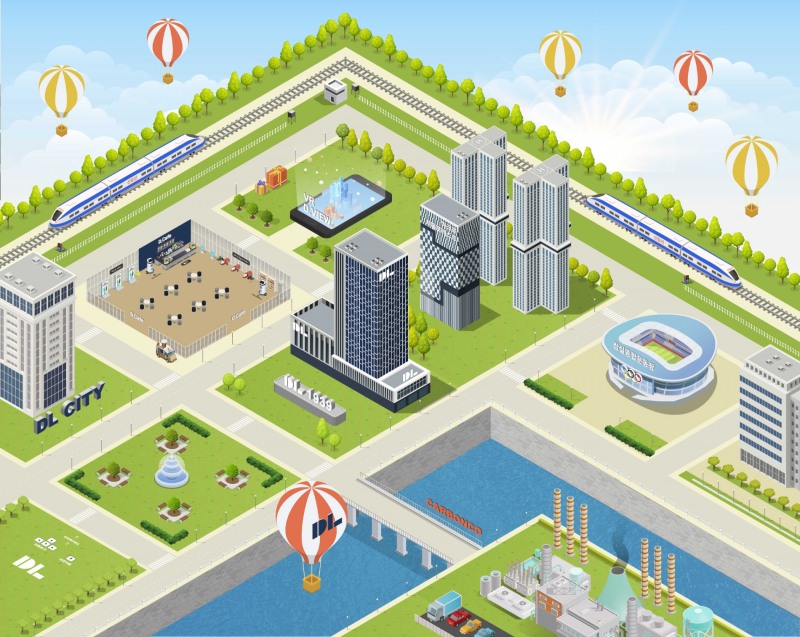 DL이앤씨, 메타버스 ‘DL 씨티’ 미니맵./사진제공=DL이앤씨